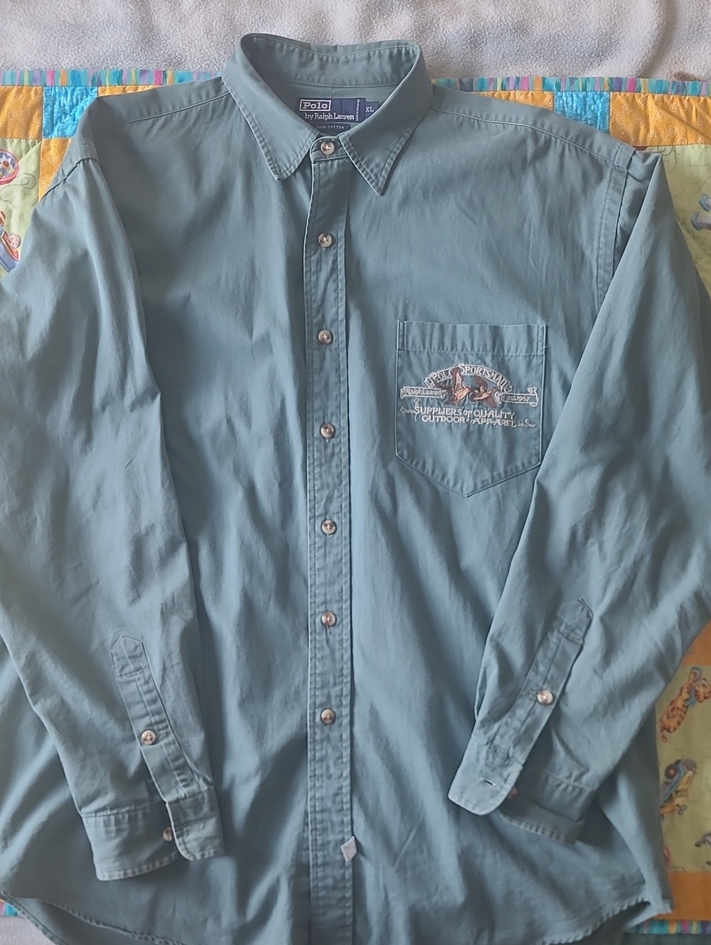 Polo by Ralph Lauren Sportman Button Down Shirt Blue XL